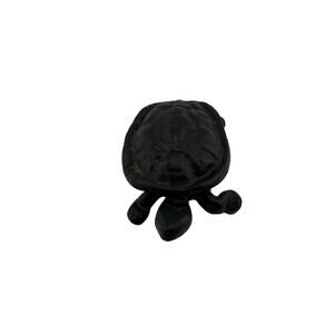 Vintage Iron Art Black Metal Turtle Trinket Ring Box